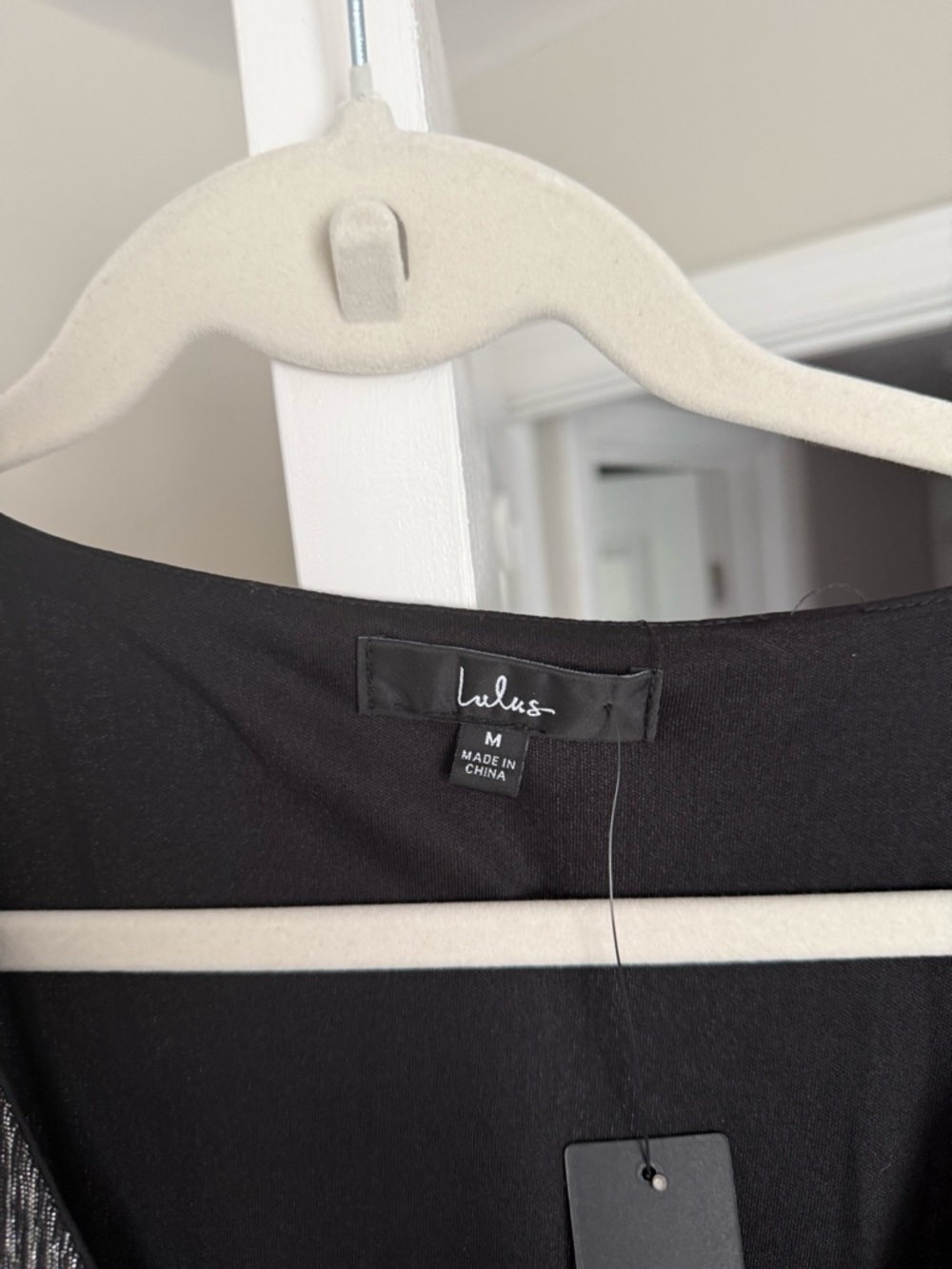 Lulu's Metallic Black Long-Sleeve Jumpsuit - Picture 3 of 4